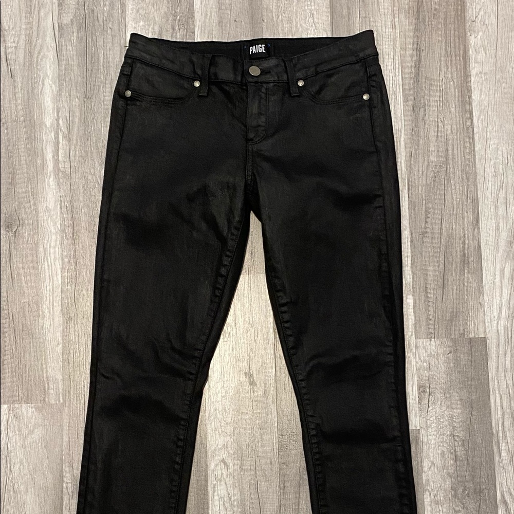 Anthropologie Paige Verdugo Black Silk Denim/29
